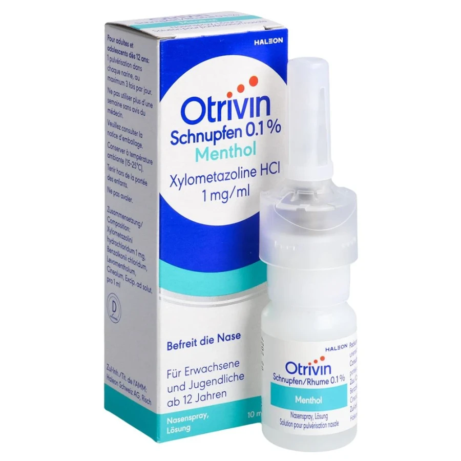 OTRIVIN Schnupfen Dosierspray 0.1 % Menthol 10 ml OTRIVIN Schnupfen Dosierspray 0.1 % Menthol 10 ml