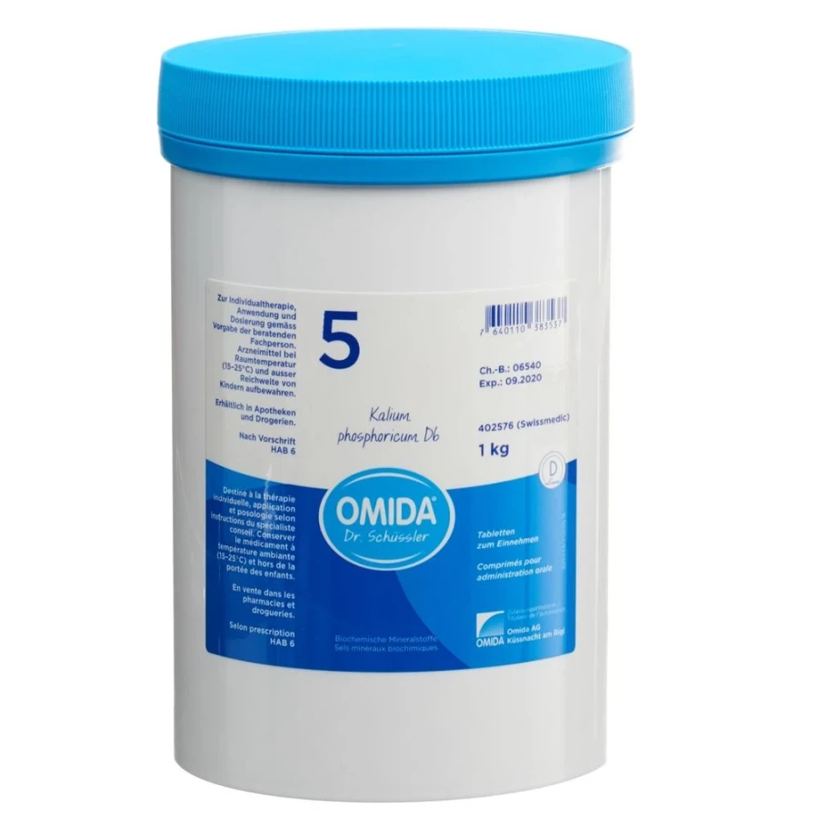 OMIDA SCHÜSSLER Nr5 Kal phos Tabl D 6 Ds 1000 g OMIDA SCHÜSSLER Nr5 Kal phos Tabl D 6 Ds 1000 g