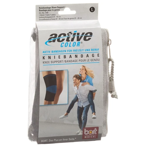 BORT ActiveColor Kniebandage XL +42cm schwarz