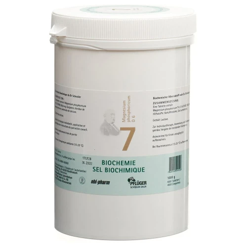 PFLÜGER SCHÜSSLER Nr7 Magn phos Tabl D 6 Ds 1000 g