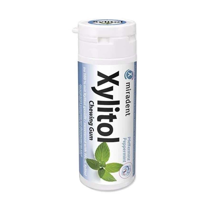 MIRADENT Xylitol Kaugummi Pfefferminz 30 Stk MIRADENT Xylitol Kaugummi Pfefferminz 30 Stk