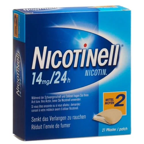 NICOTINELL 2 mittel Matrixpfl 14 mg/24h 21 Stk