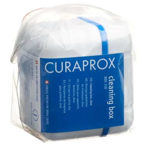 CURAPROX BDC 110 Prothesen Reinigungsbehälter blau