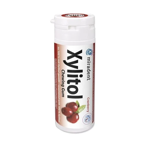 MIRADENT Xylitol Kaugummi Cranberry 30 Stk