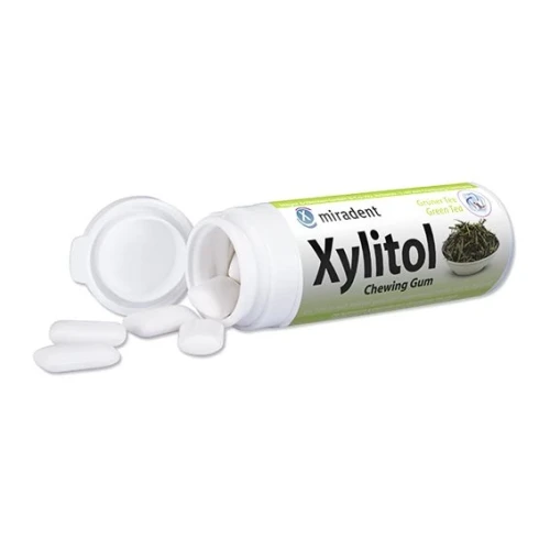 MIRADENT Xylitol Kaugummi Grüner Tee 30 Stk