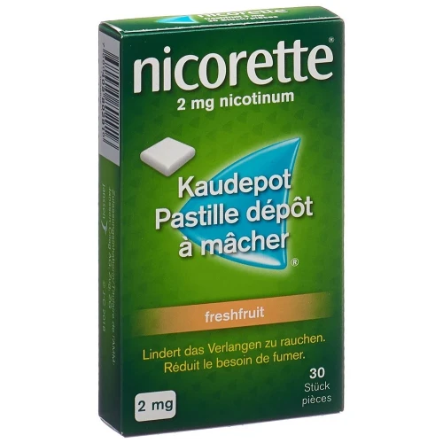 NICORETTE Freshfruit Kaudepots 2 mg 30 Stk
