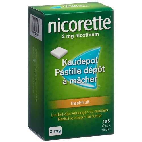 NICORETTE Freshfruit Kaudepots 2 mg 105 Stk
