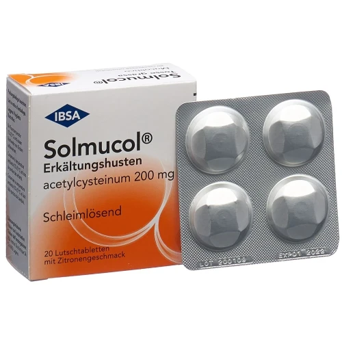 SOLMUCOL Erkältungshusten Lutschtabl 200 mg 20 Stk