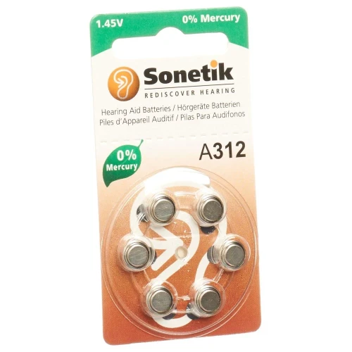 SONETIK Hörgerät Batterien A312 Blist 6 Stk
