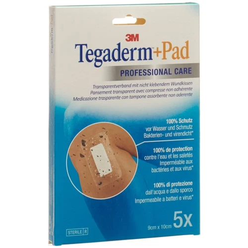 3M TEGADERM+PAD 9x10cm Wundkissen 4.5x6cm 5 Stk