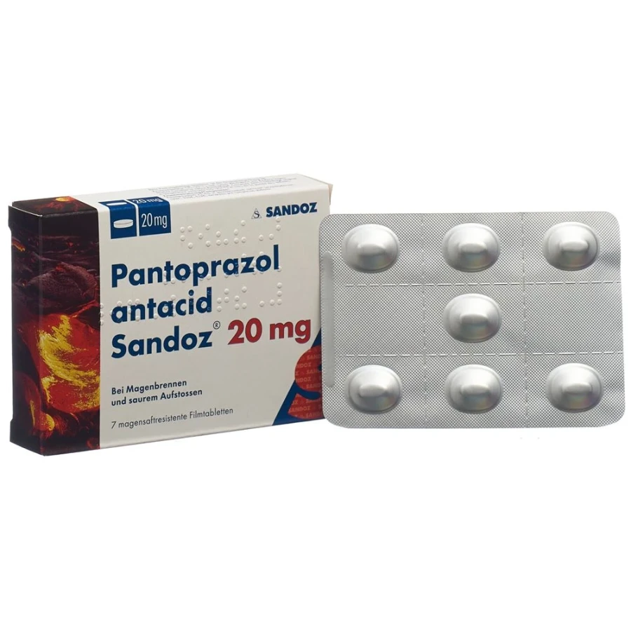 PANTOPRAZOL ANTACID Sandoz Filmtabl 20 mg 7 Stk PANTOPRAZOL ANTACID Sandoz Filmtabl 20 mg 7 Stk