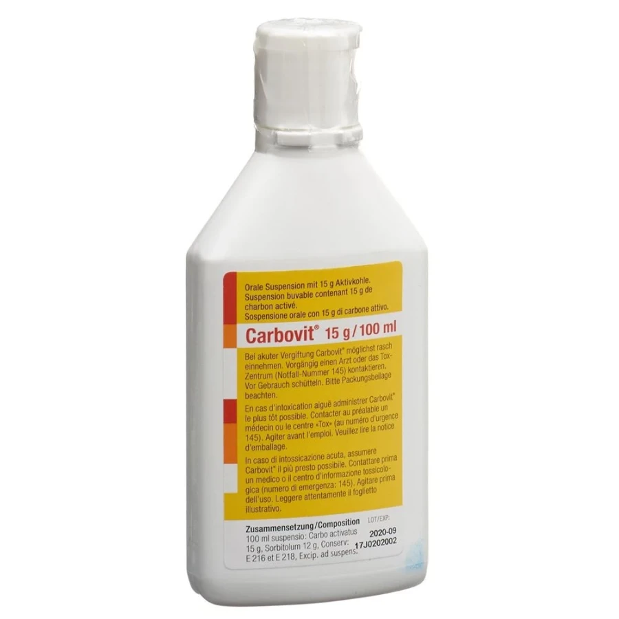 CARBOVIT Susp 15 g/100ml oral Fl 100 ml CARBOVIT Susp 15 g/100ml oral Fl 100 ml
