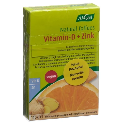 VOGEL Natural Toffees Vit D+Zink Orange-Ingwer 115 g