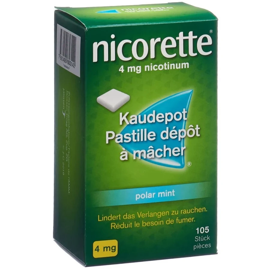 NICORETTE Polar Mint Kaudepots 4 mg 105 Stk NICORETTE Polar Mint Kaudepots 4 mg 105 Stk