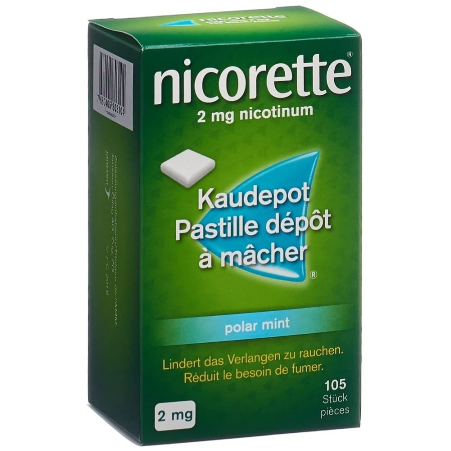 NICORETTE Polar Mint Kaudepots 2 mg 105 Stk NICORETTE Polar Mint Kaudepots 2 mg 105 Stk