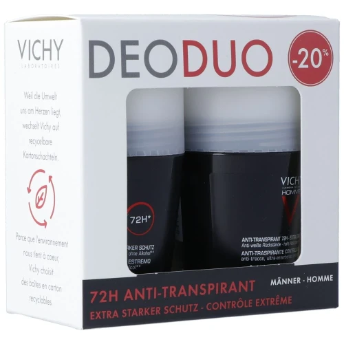 VICHY Homme Deo Anti-T 72H Duo-20% 2 Roll-on 50 ml