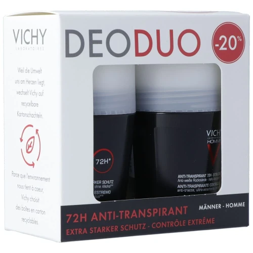 VICHY Homme Deo Anti-Trans 72H Duo 2 Roll-on 50 ml