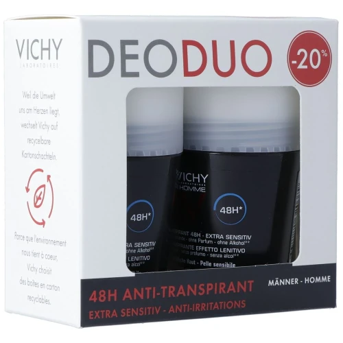 VICHY Homme Deo empf H 48H Duo-20% 2 Roll-on 50 ml