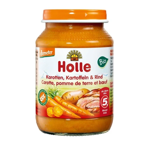 HOLLE Karotten Kartoffel & Rind Bio 190 g