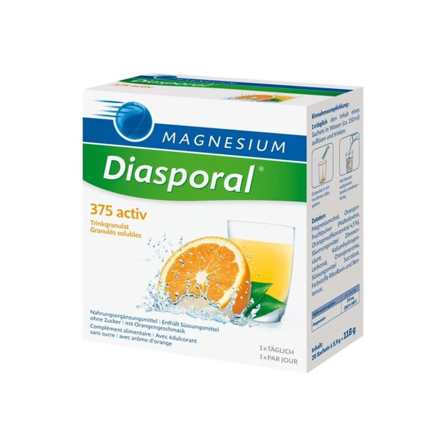 MAGNESIUM DIASPORAL Activ Trinkgranulat orange 20 Stk