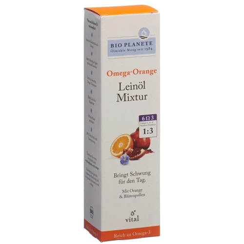 BIO PLANETE Omega Orange Leinöl-Mixtur 100 ml