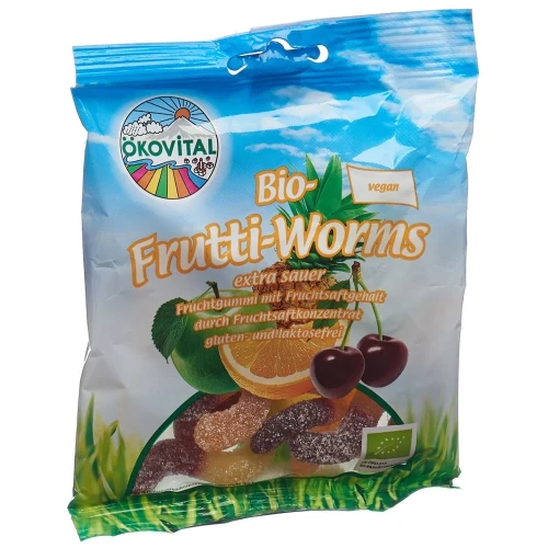ÖKOVITAL Frutti-Worms ohne Gelatine 80 g