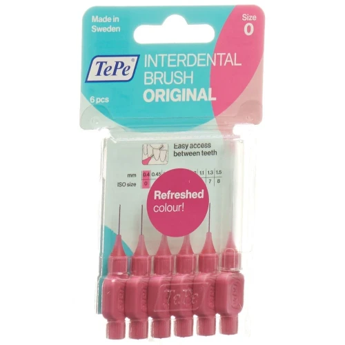 TEPE Interdental Brush 0.4mm pink Blist 6 Stk