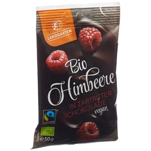 LANDGARTEN Himbeere Zartbitterschokolade Bio Fairtrade 50 g