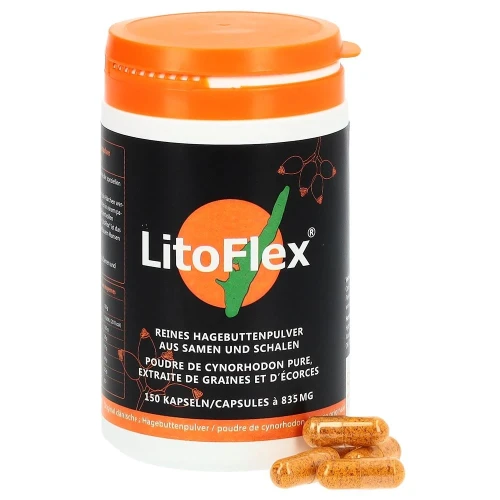 LITOFLEX original dänische Hagenbuttenpulver Kapseln 150 Stk