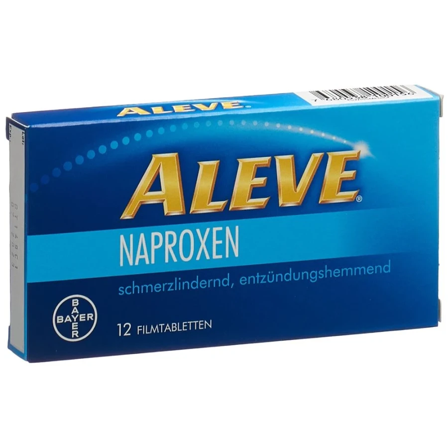 Hier sehen Sie den Artikel ALEVE Filmtabl 220 mg 12 Stk aus der Kategorie Medikamente der Liste D. Dieser Artikel ist erhältlich bei apothekedrogerie.ch