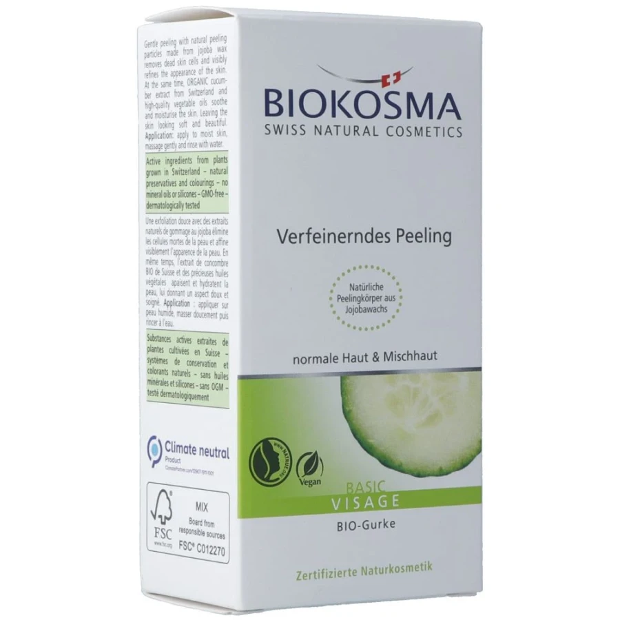 Hier sehen Sie den Artikel BIOKOSMA Basic Soft Peeling 50 ml aus der Kategorie Gesichts-Peeling. Dieser Artikel ist erhältlich bei apothekedrogerie.ch