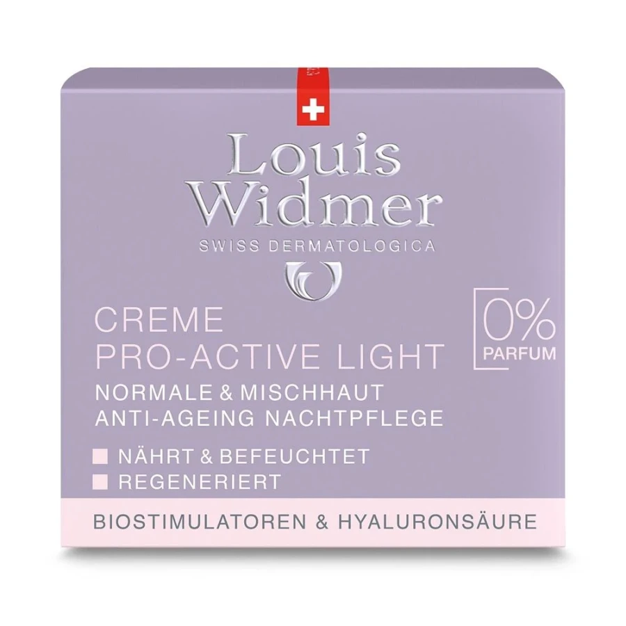 LOUIS WIDMER Creme Pro Active Light Unparfümiert 50 ml