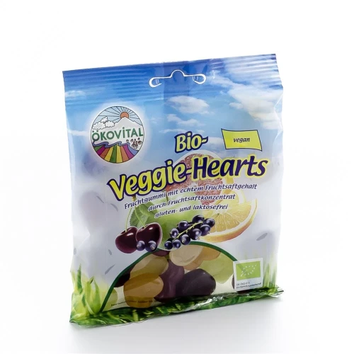 ÖKOVITAL Fruchtgummi Veggie-Hearts ohne Gelatine 100 g