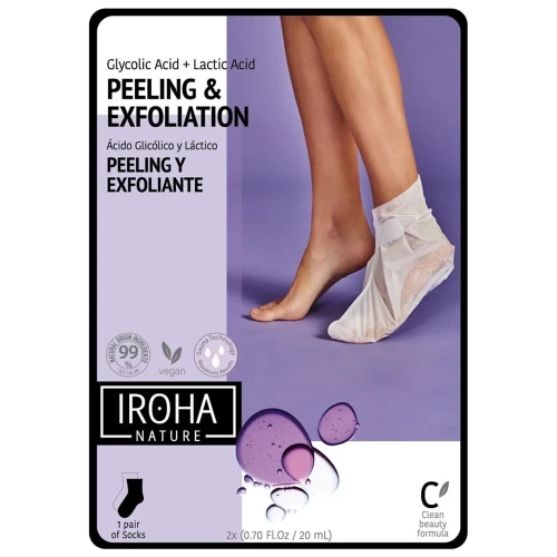 IROHA Exfoliating Foot Socks Lav