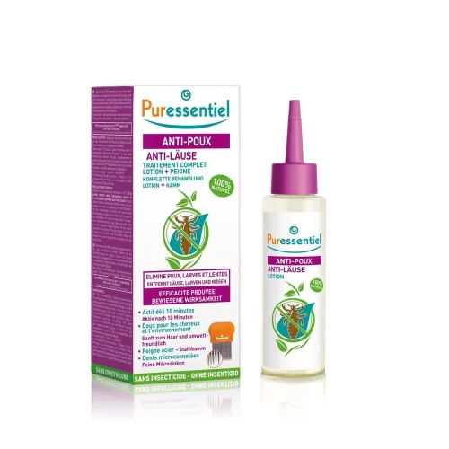 PURESSENTIEL Anti-Läuse Lotion mit Kamm 100 ml