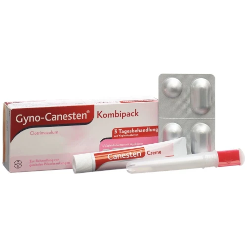 GYNO-CANESTEN Kombipack 3 Vaginaltabletten +20 g Creme