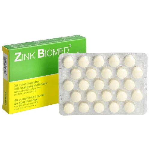ZINK BIOMED plus C Lutschtabl Orange 50 Stk
