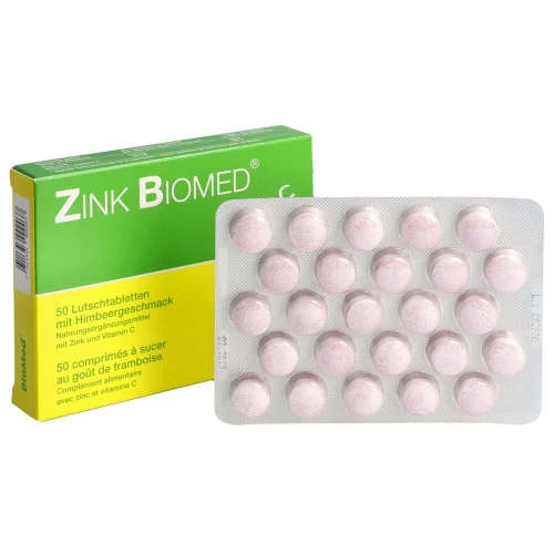 ZINK BIOMED plus C Lutschtabl Himbeer 50 Stk