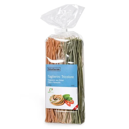BIOFARM Taglierini Dinkel-Tricolore 350 g