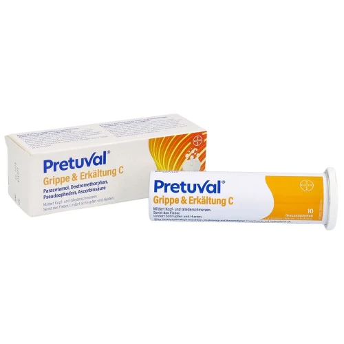 PRETUVAL Grippe und Erkältung C Brausetabletten 10 Stk