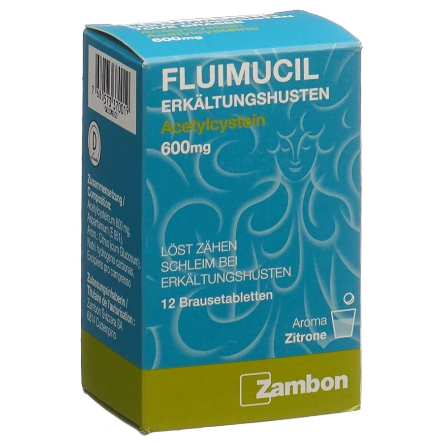 FLUIMUCIL Erkältungshusten Brausetabletten 600 mg 12 Stk FLUIMUCIL Erkältungshusten Brausetabletten 600 mg 12 Stk