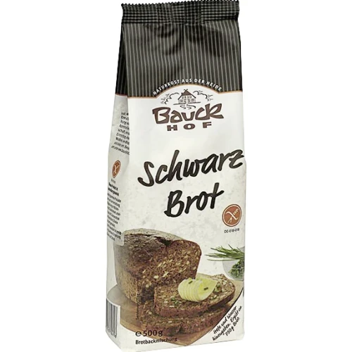 BAUCKHOF Schwarzbrot Brotbackmisch glutenfr 500 g