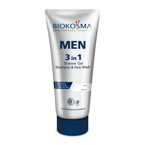 BIOKOSMA Men 3 in1 Shampoo & Showergel Tube 200 ml