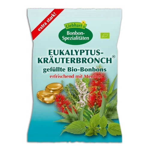 LIEBHARTS Bonbons Eukalyptus-Kräuter Bio 100 g