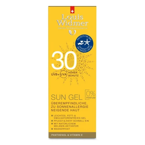 LOUIS WIDMER Sun Gel 30 Unparfümiert 100 ml
