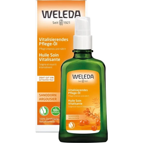 WELEDA Sanddorn Pflege-Öl Glasflasche 100 ml