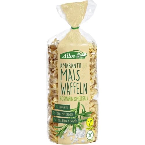 ALLOS Amaranth-Mais Waffel Rosmarin Meersalz Bio 100 g