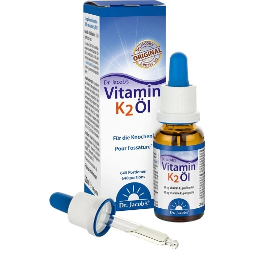 DR. JACOB'S Vitamin K2 Öl Tropfen MK7 20 ml
