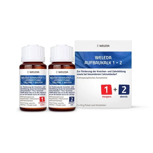 WELEDA Aufbaukalk 1+2 Plv 2 Glas 45 g