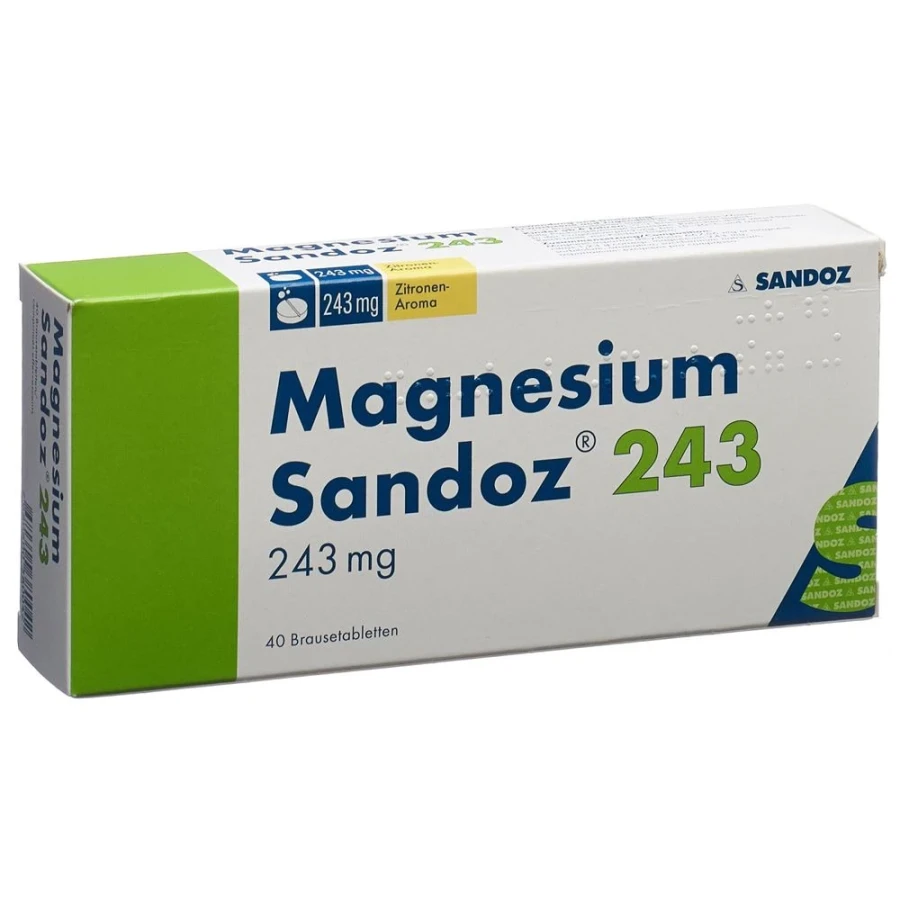 MAGNESIUM Sandoz Brausetabl 243 mg Ds 40 Stk MAGNESIUM Sandoz Brausetabl 243 mg Ds 40 Stk